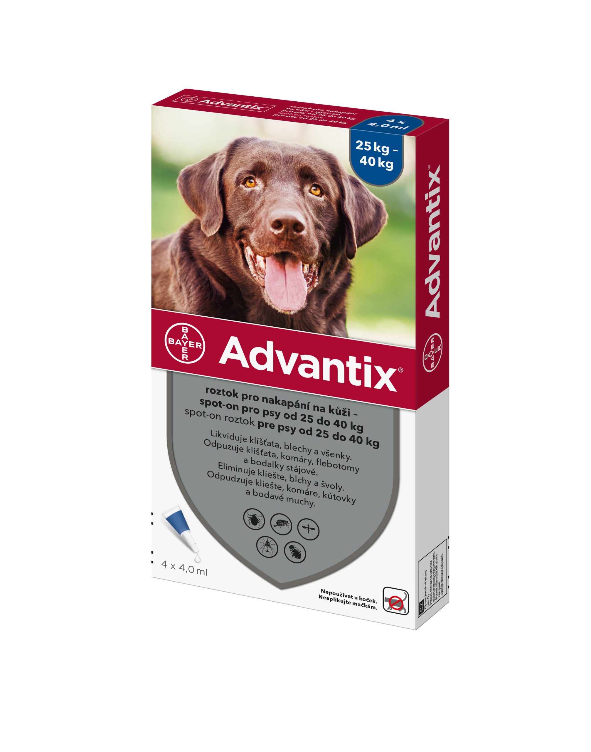 Advantix pro psy 25-40 kg spot-on 4x4 ml Advantix