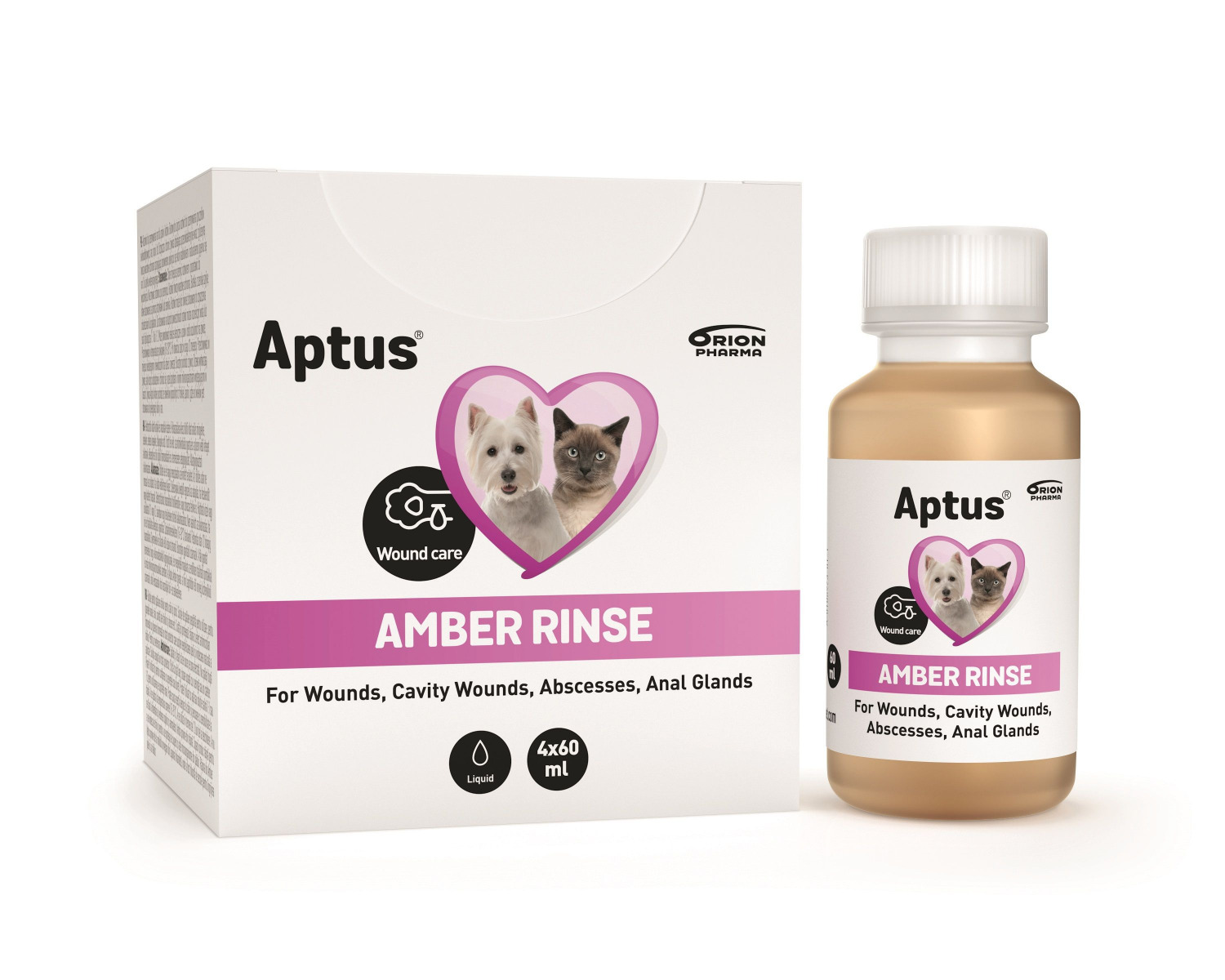 Aptus AMBER RINSE roztok k oplachu ran 4x60 ml Aptus