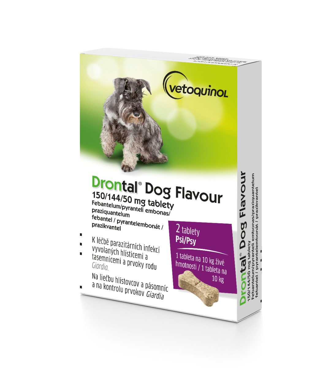 Drontal Dog Flavour 150/144/50 mg 2 tablety Drontal