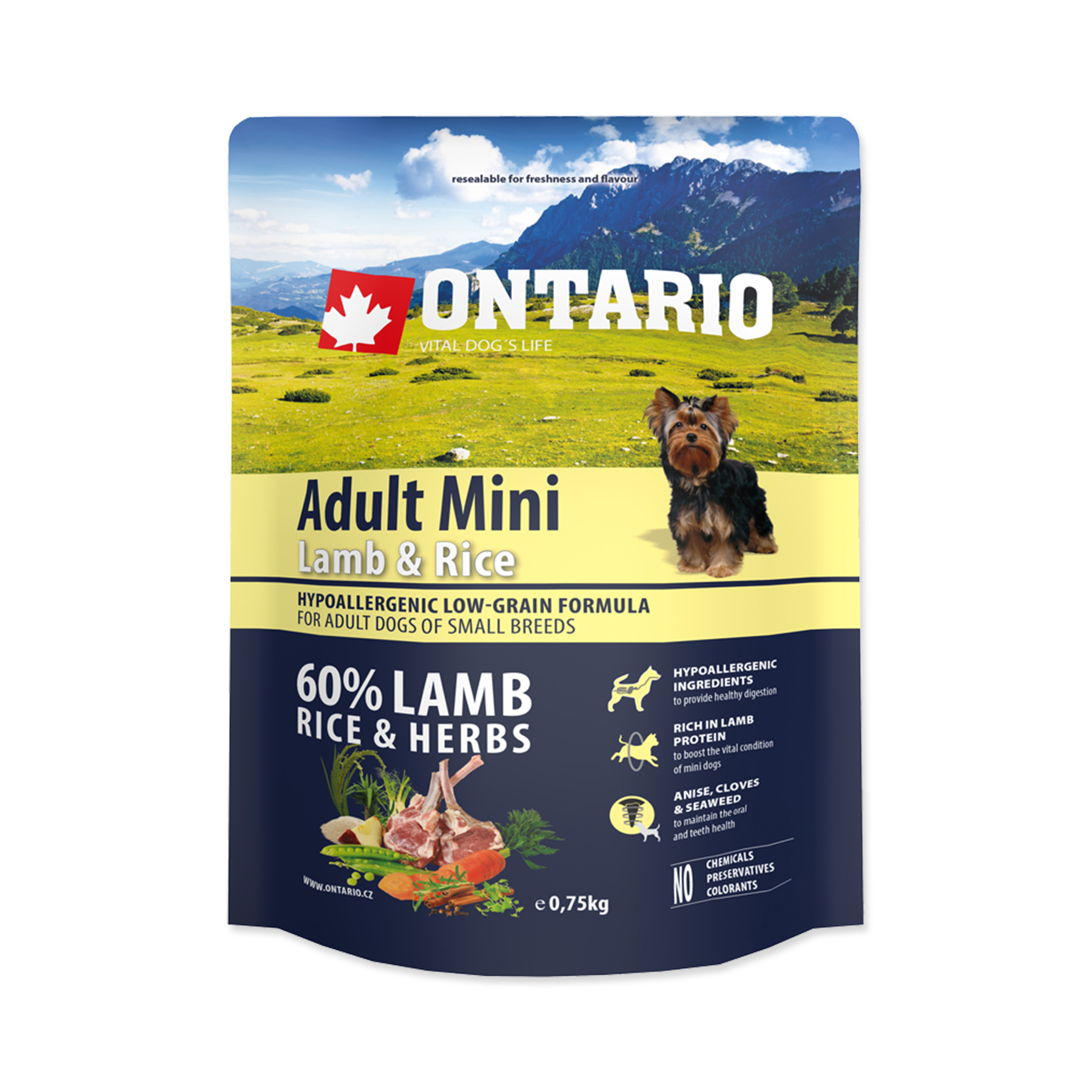 Ontario Adult Mini Lamb&Rice granule 0