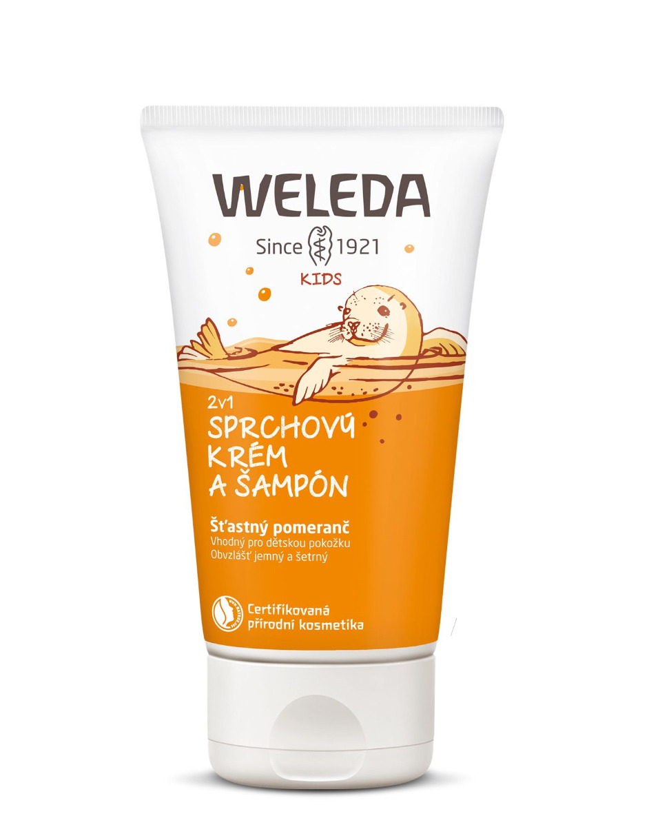 Weleda 2v1 Šťastný pomeranč sprchový krém a šampon 150 ml Weleda