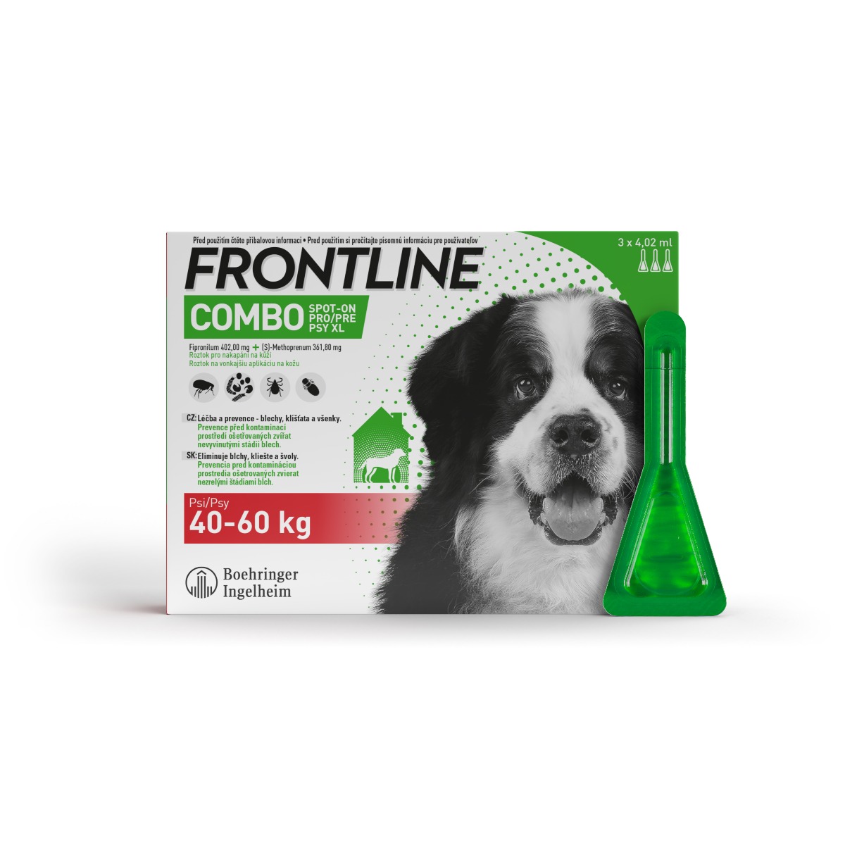 FRONTLINE pro psy 40-60 kg (XL) 3 pipety FRONTLINE