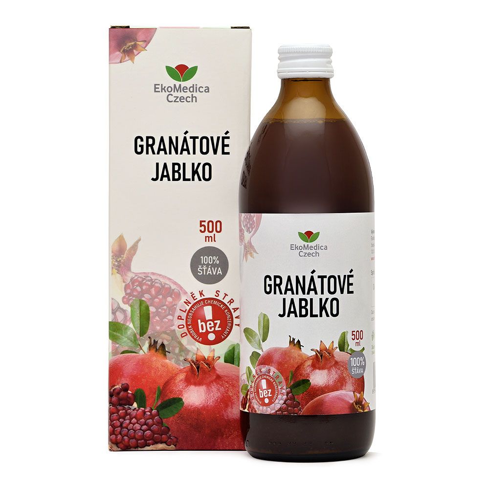 Ekomedica Granátové jablko 100% šťáva 500 ml Ekomedica