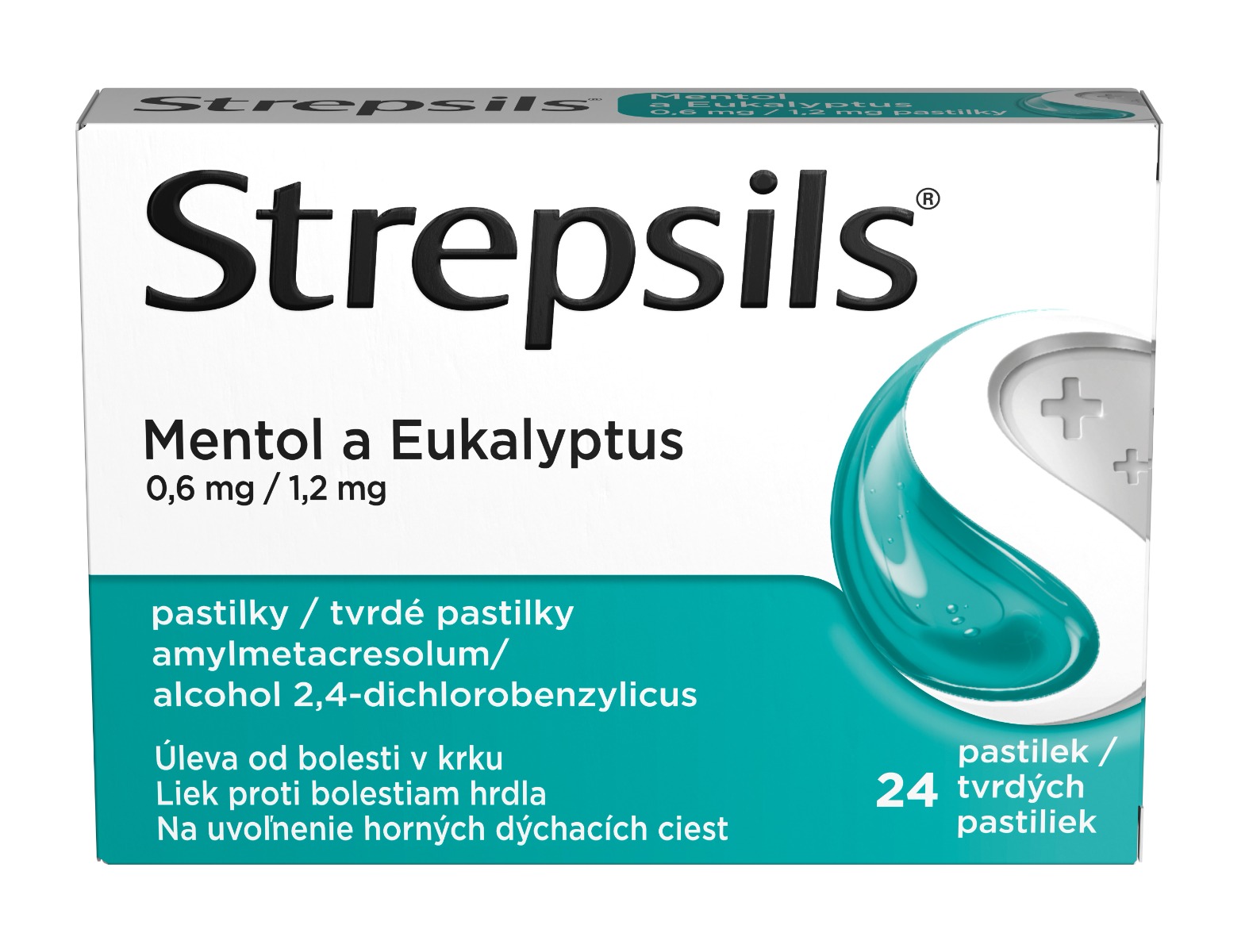 Strepsils Mentol a eukalyptus 24 pastilek Strepsils