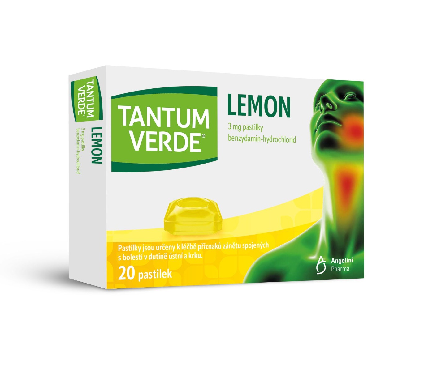 Tantum Verde Lemon 3 mg 20 pastilek Tantum Verde