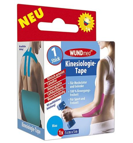 WUNDmed Kineziologická tejpovací páska 5cm x 5m 1 ks modrá WUNDmed