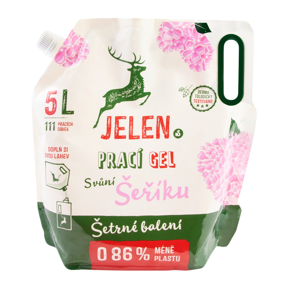 Jelen Prací gel s vůní šeříku refill 5000 ml Jelen