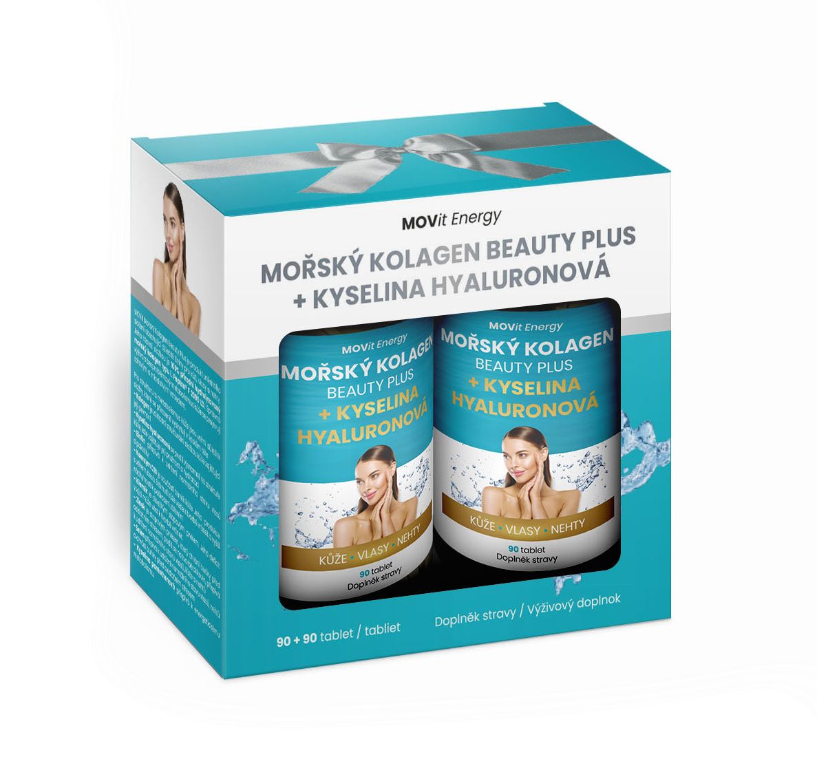 MOVit Energy Mořský kolagen Beauty Plus dárkový balíček 90+90 tablet MOVit Energy