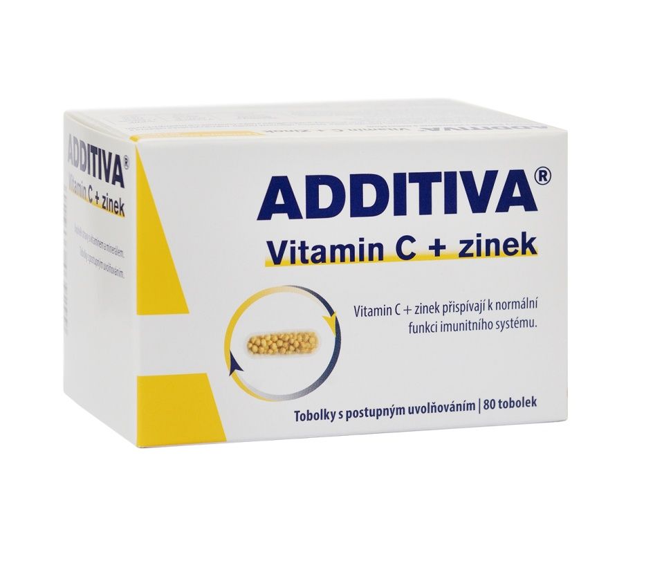 Additiva Vitamin C + zinek 80 tobolek Additiva