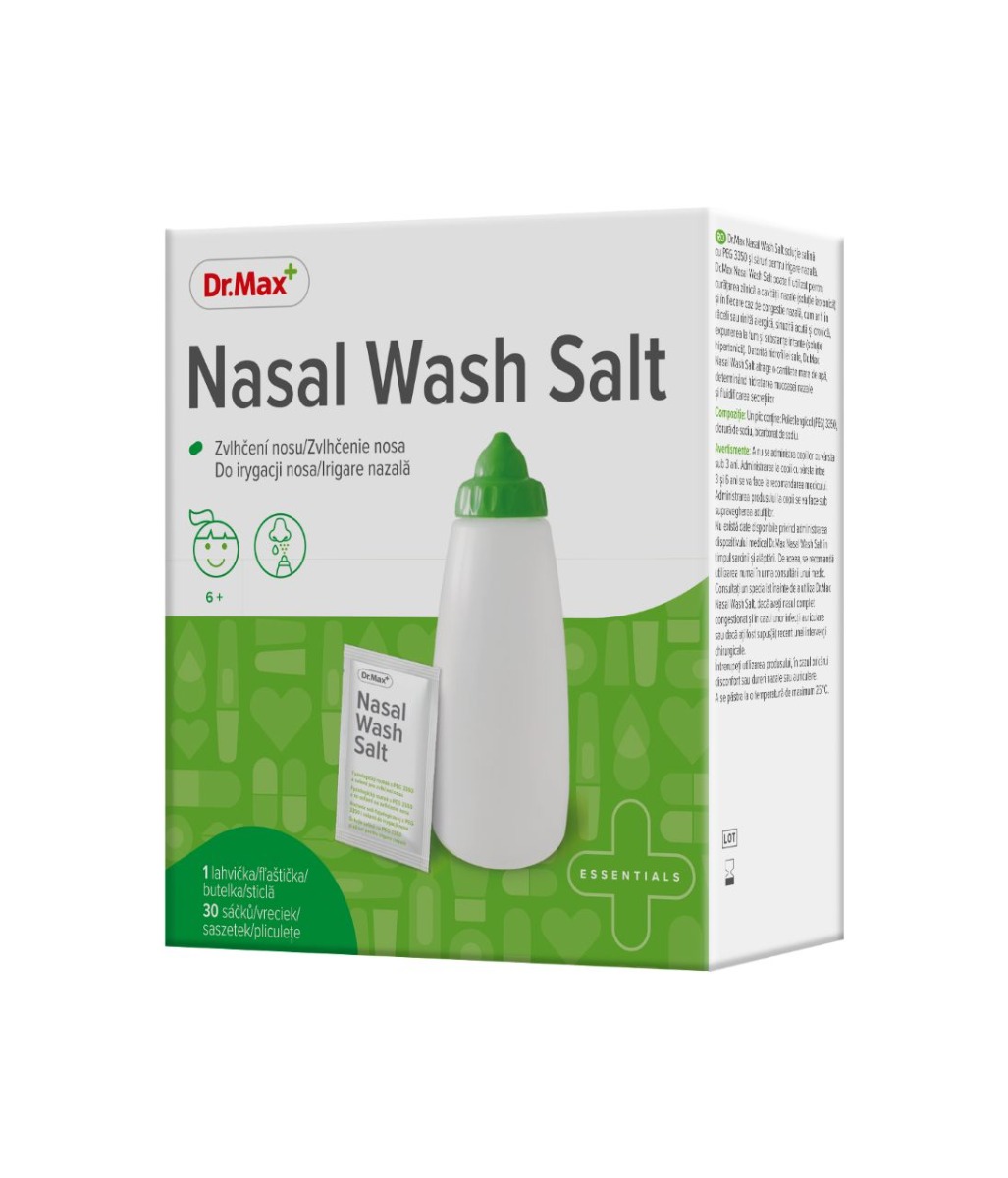 Dr. Max Nasal Wash Salt 1 lahvička + 30 sáčků Dr. Max