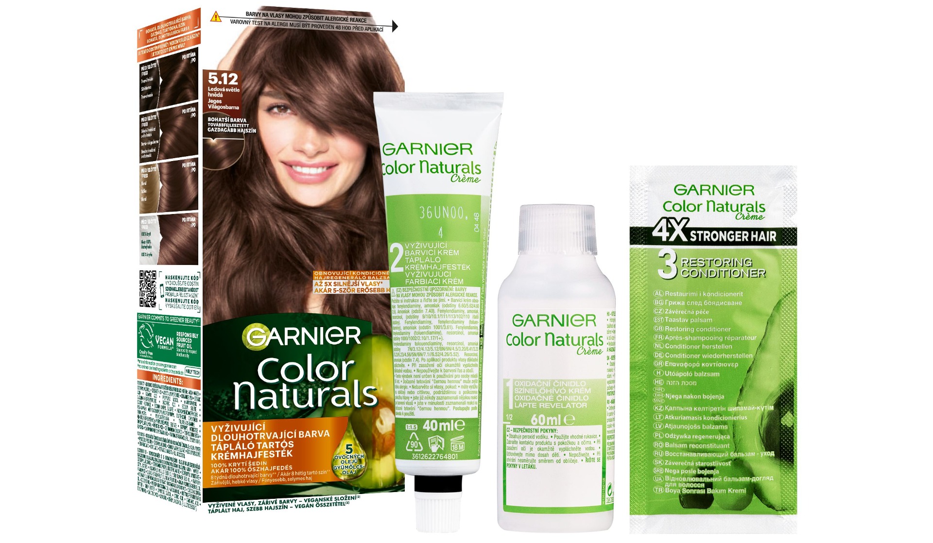 Garnier Color Naturals Permanentní barva na vlasy 5.12 ledová světle hnědá Garnier