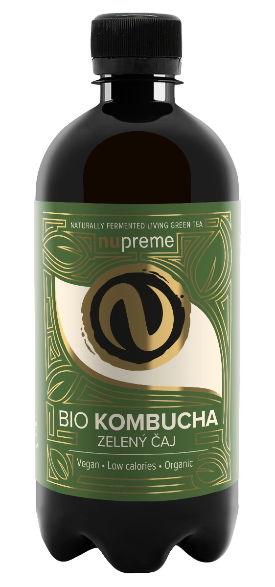 Nupreme Kombucha Zelený čaj BIO 400 ml Nupreme