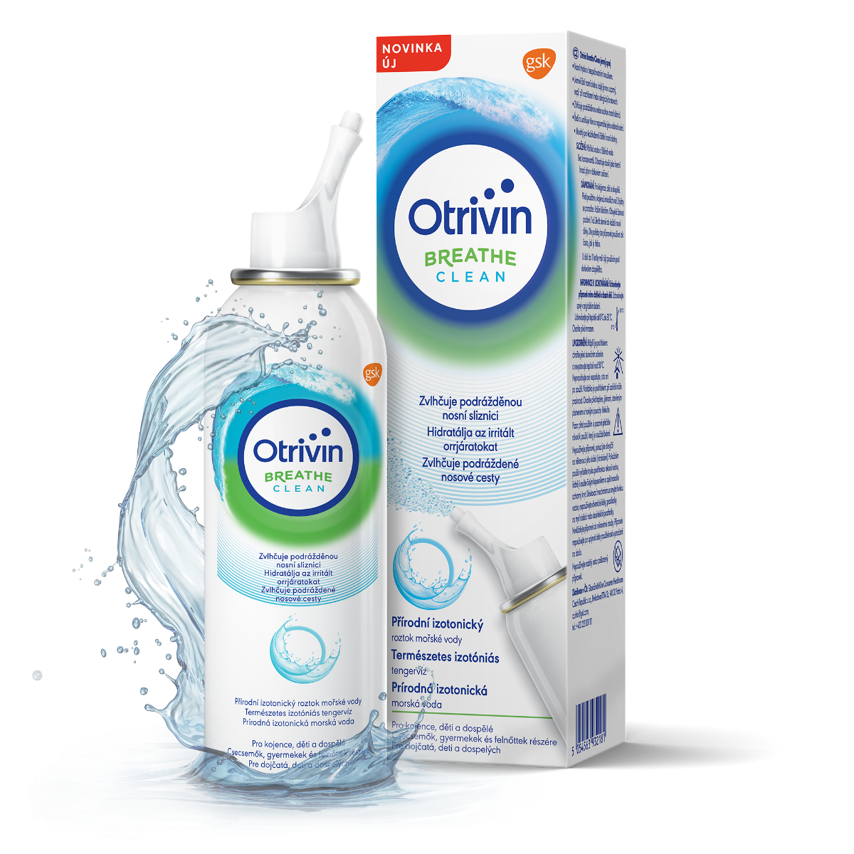 Otrivin Breathe Clean jemný nosní sprej 100 ml Otrivin