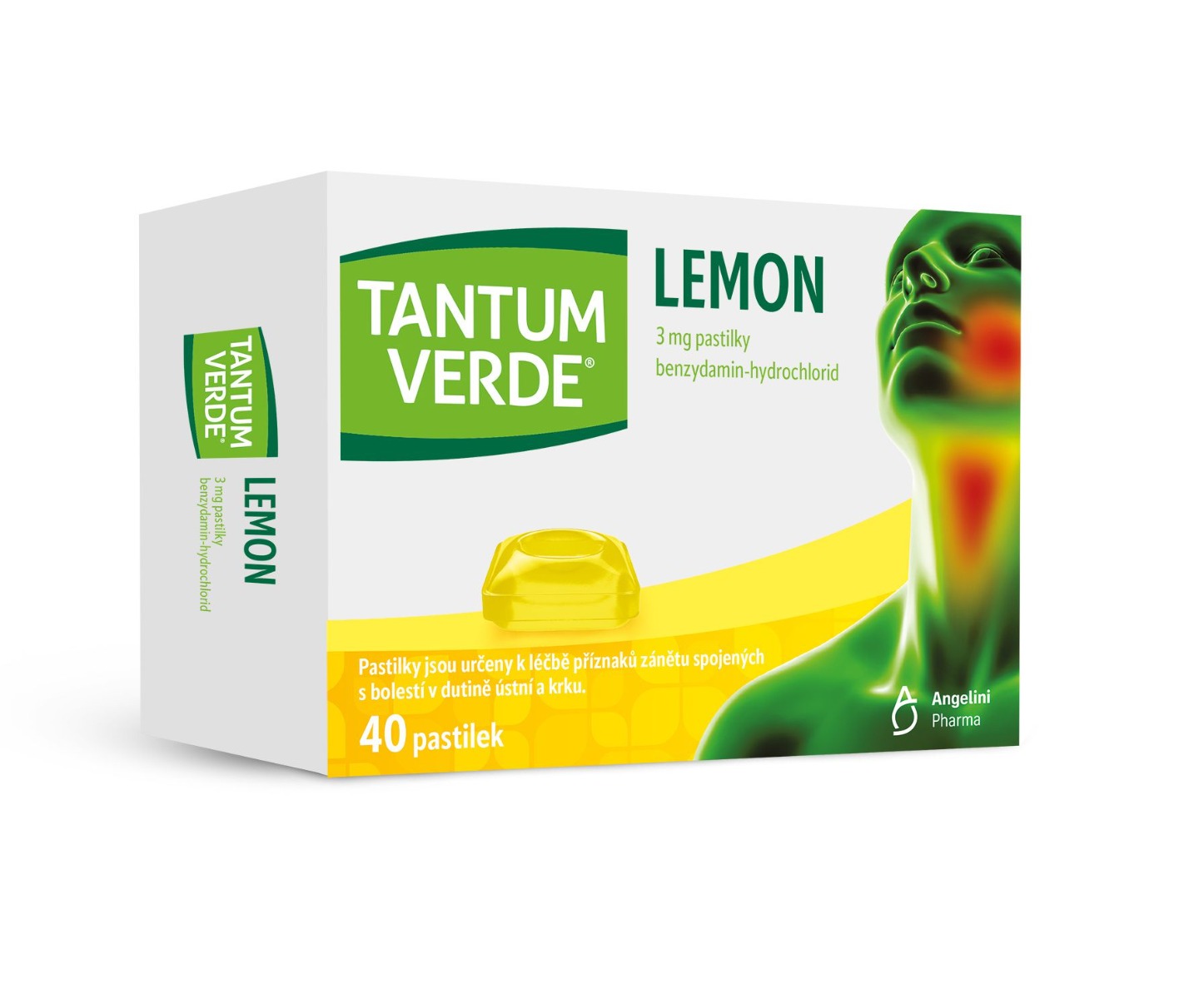 Tantum Verde Lemon 3 mg 40 pastilek Tantum Verde