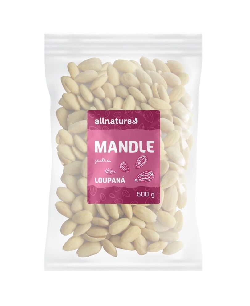 Allnature Mandle jádra loupaná 500 g Allnature