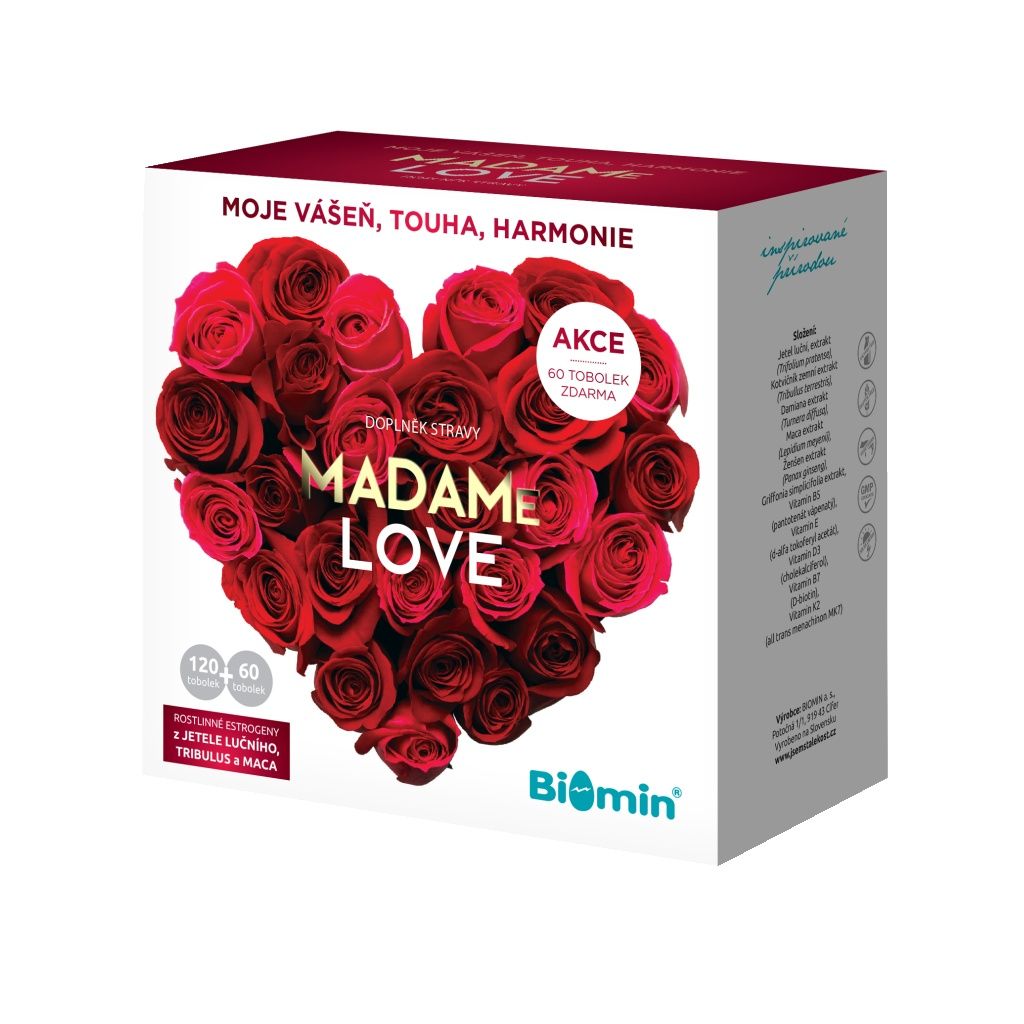 Biomin MADAMe Love vánoční balení 120+60 tobolek Biomin