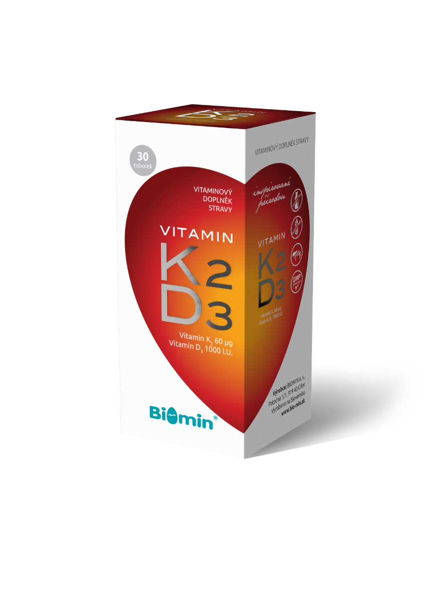 Biomin Vitamin K2 + D3 1 000 I.U. 30 tobolek Biomin