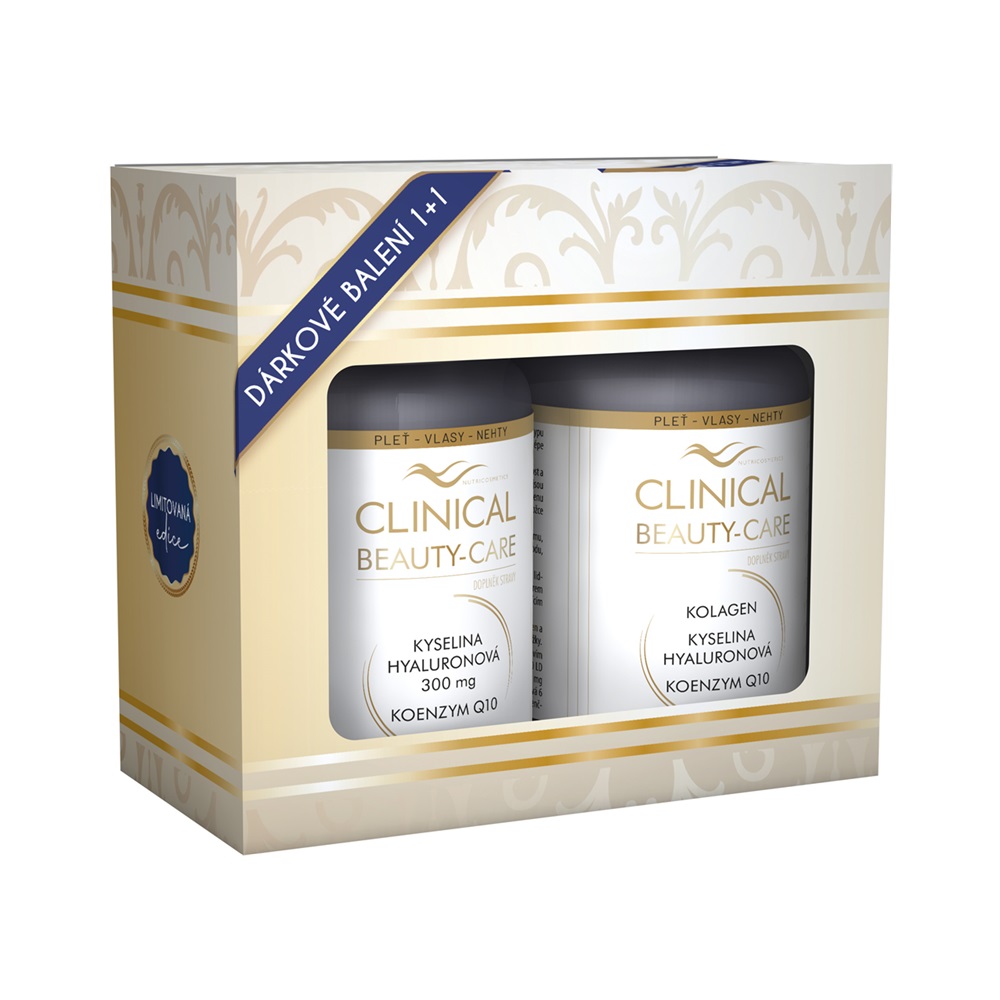 Clinical Beauty-Care Kyselina hyaluronová + Kolagen + Q10 60 tobolek + 60 tablet Clinical