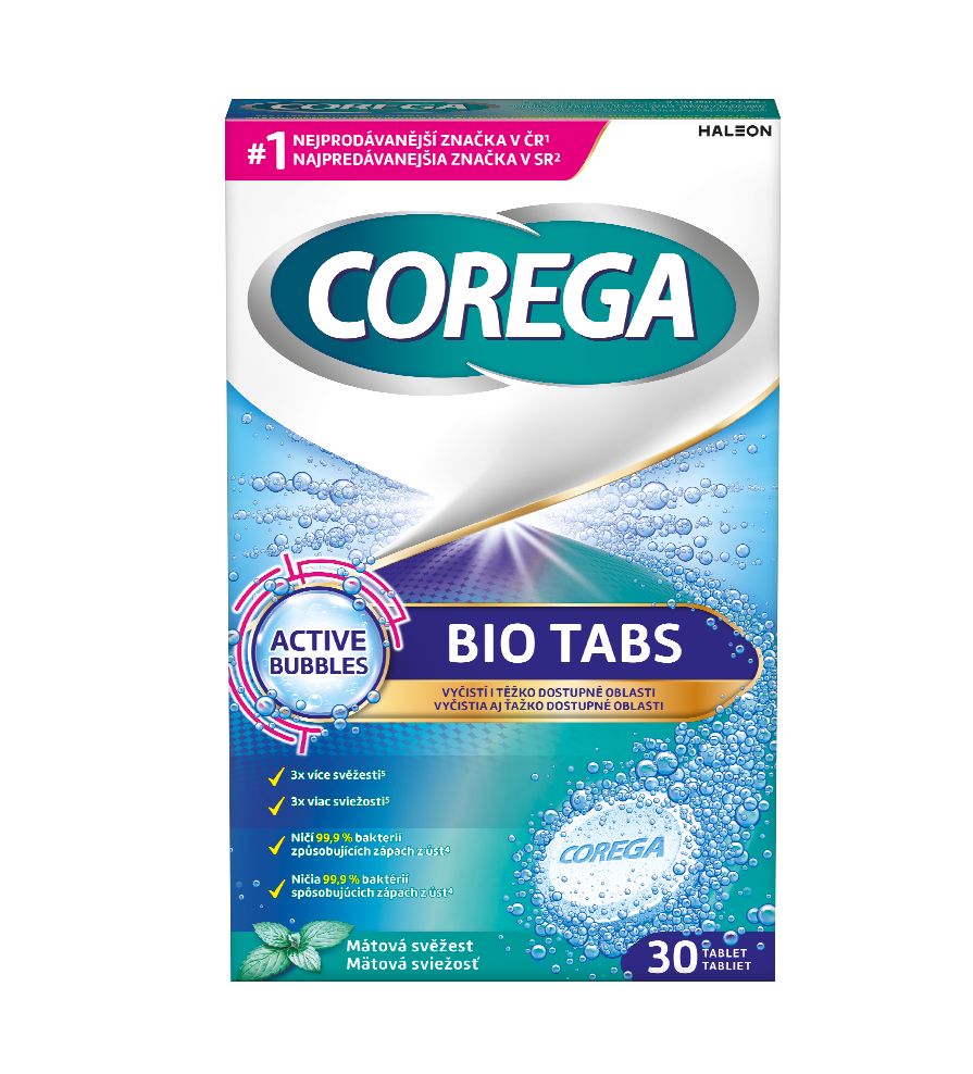 Corega Bio Tabs čisticí tablety 30 ks Corega