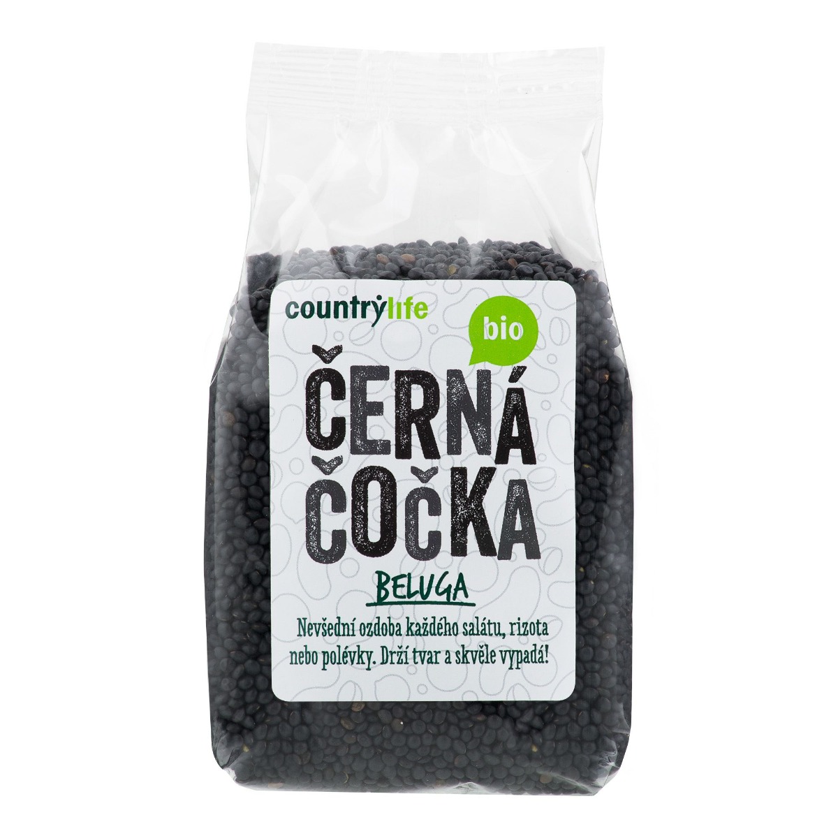 Country Life Čočka černá Beluga BIO 500 g Country Life