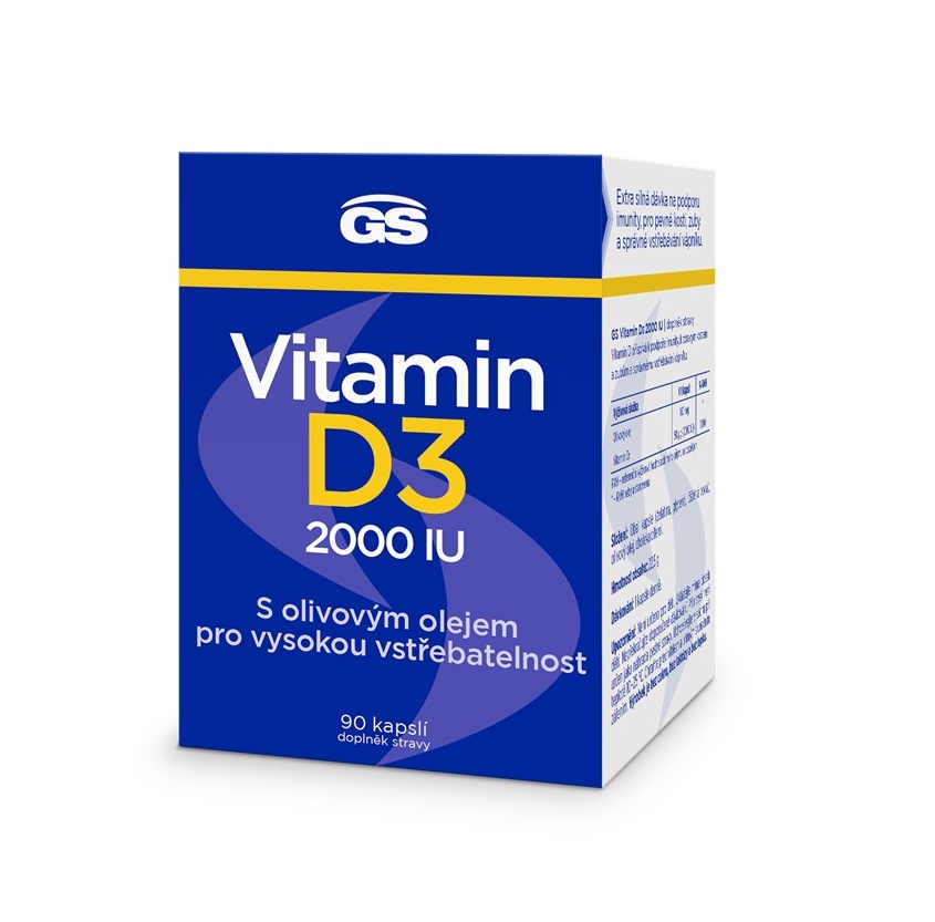 GS Vitamin D3 2000 IU 90 kapslí GS