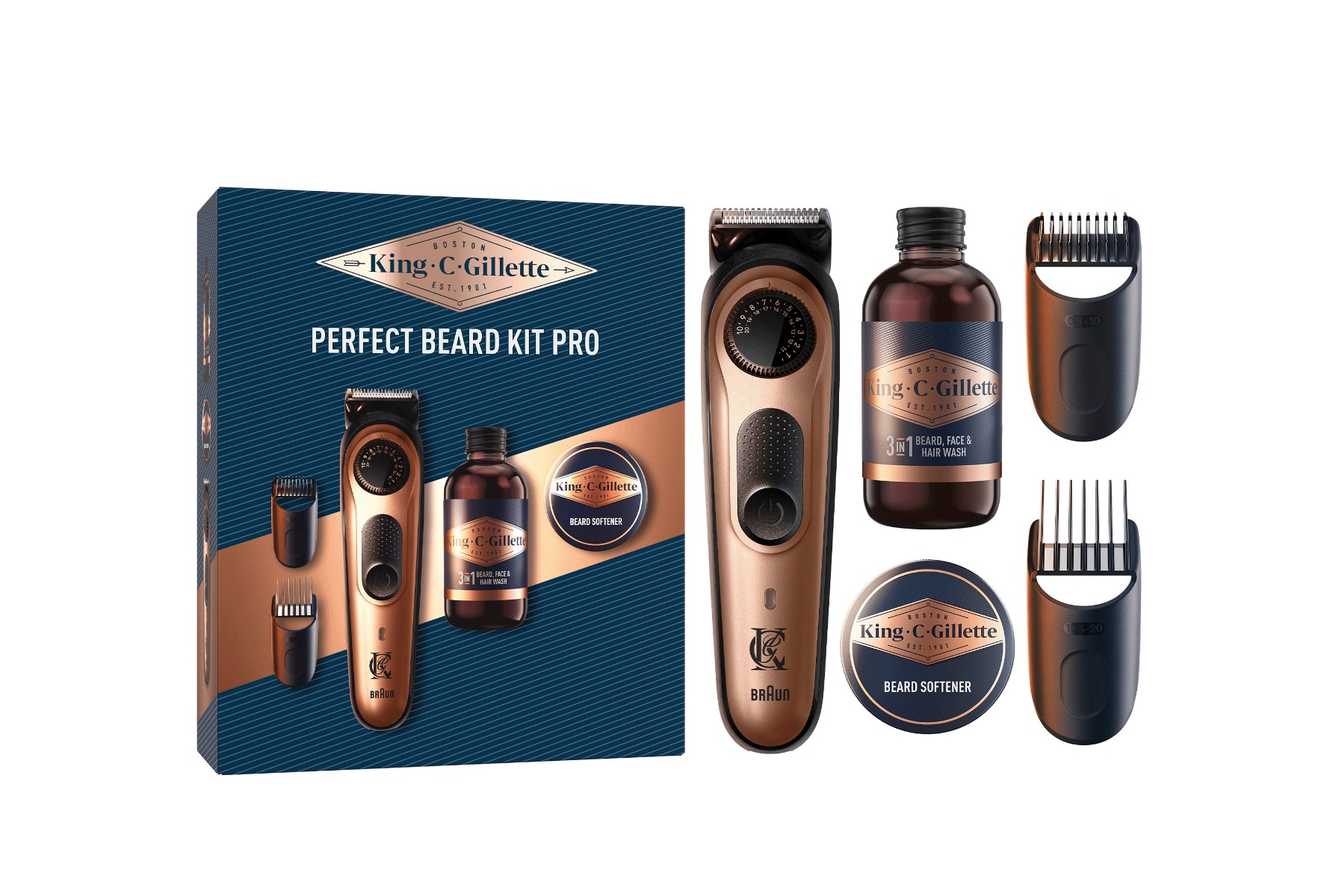 Gillette King C. Perfect Beard Kit Pro dárková sada Gillette