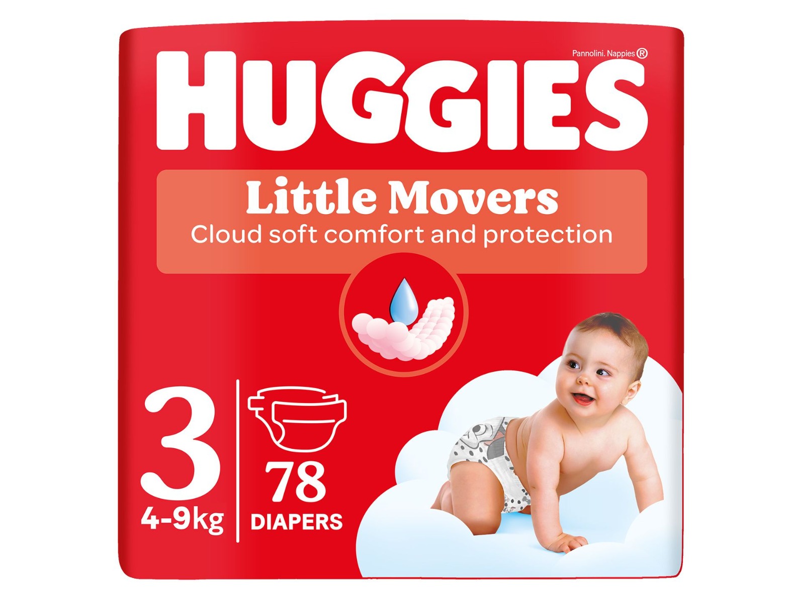 Huggies Little Movers 3 4-9 kg jednorázové plenky 78 ks Huggies