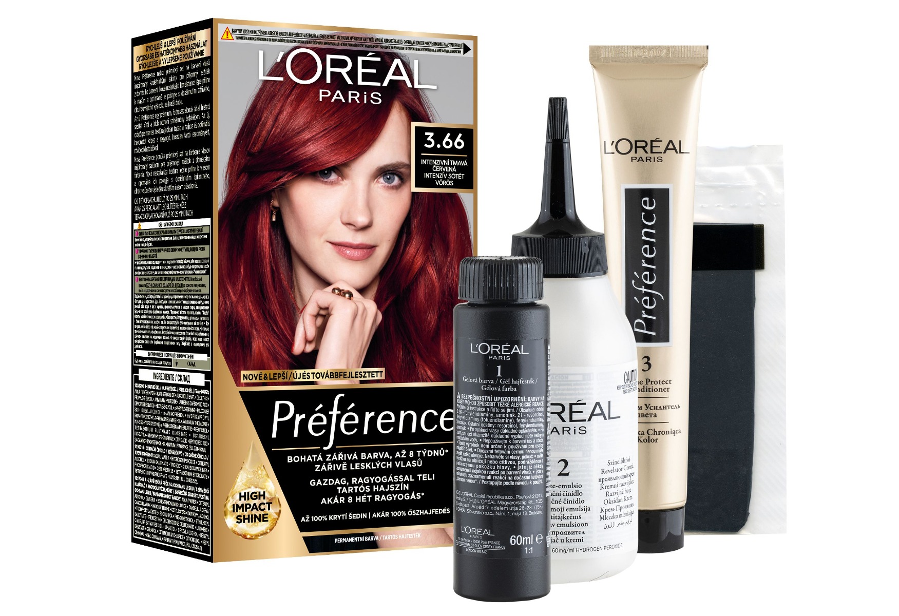 Loréal Paris Preference 3.66 intenzivní tmavá červená Loréal Paris