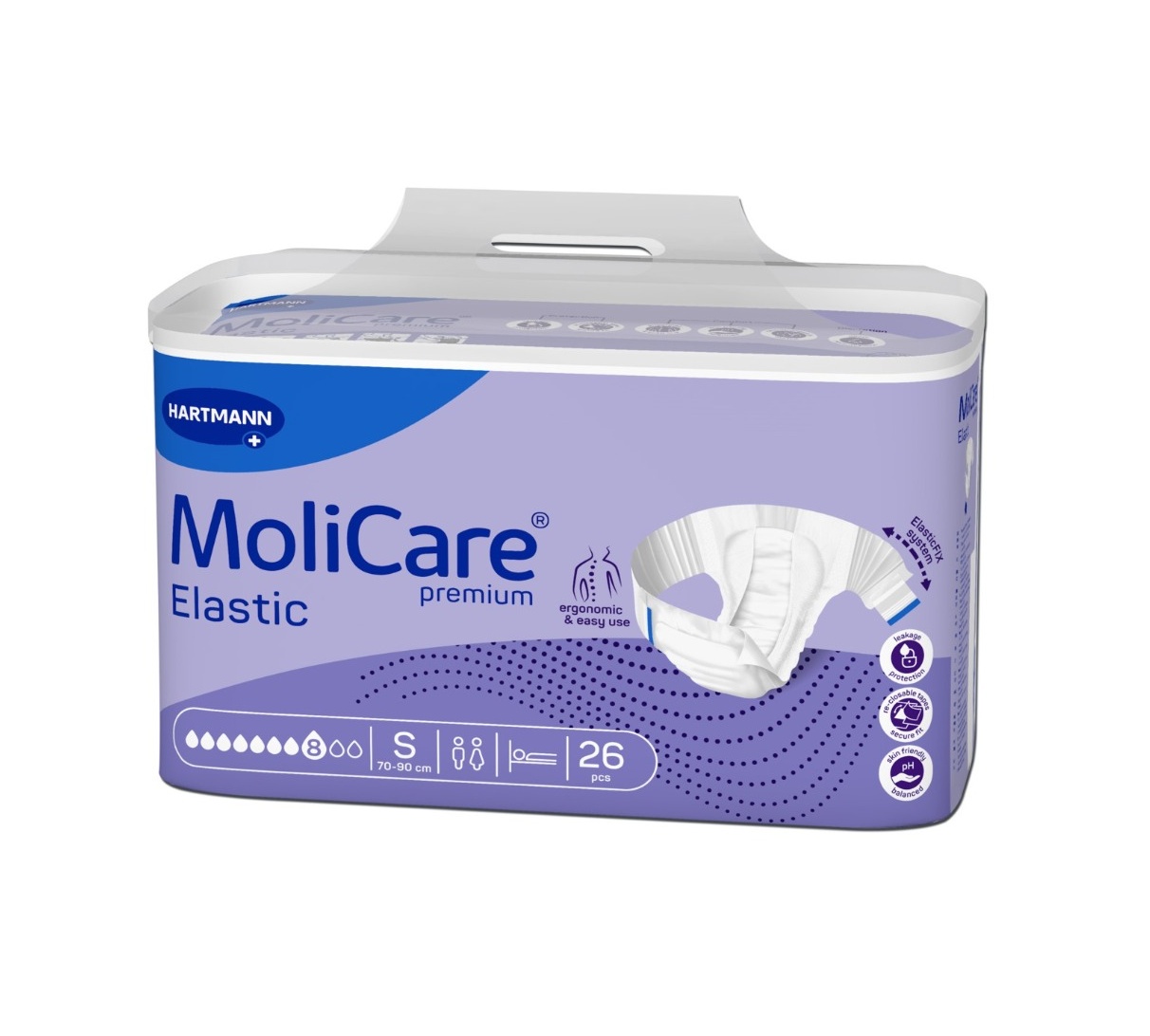 MoliCare Elastic 8 kapek vel. S zalepovací inkontinenční kalhotky 26 ks MoliCare