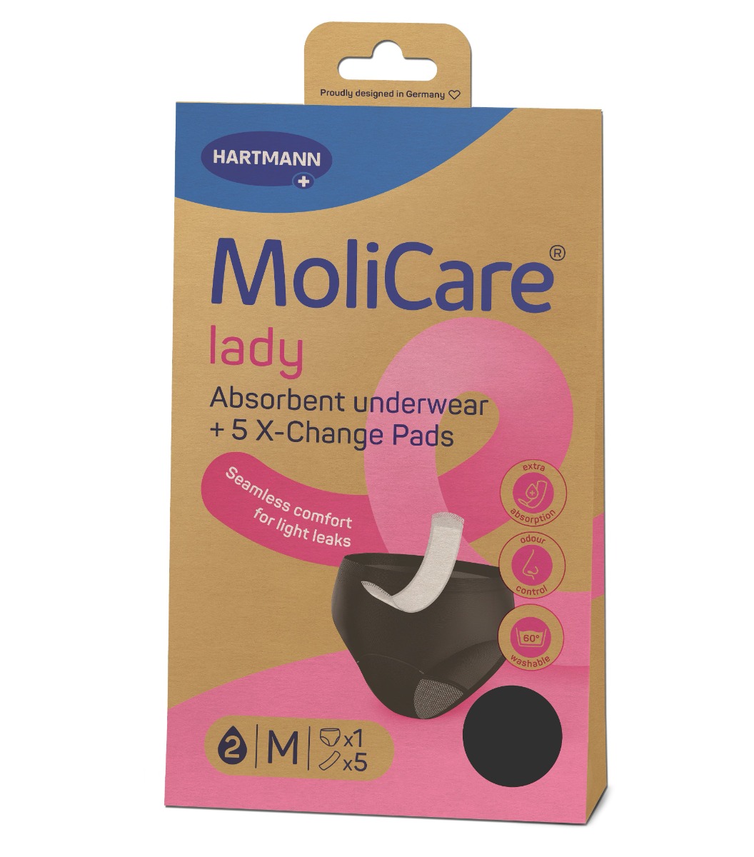 MoliCare Lady absorpční prádlo vel. M 1 ks + vložky X-Change 5 ks MoliCare