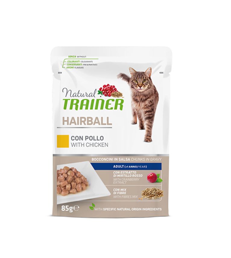 Natural Trainer Hairball kuře kapsička 85 g Natural Trainer