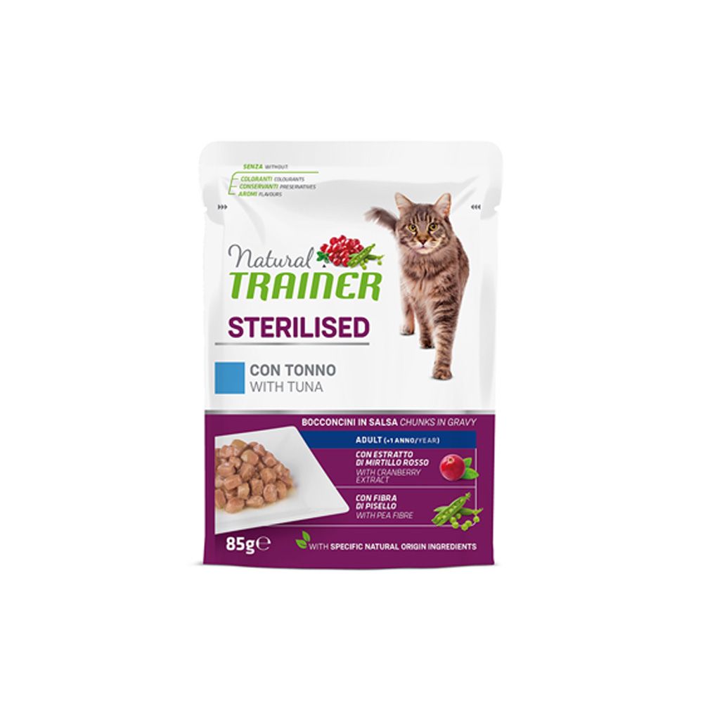 Natural Trainer Sterilised tuňák kapsička 85 g Natural Trainer