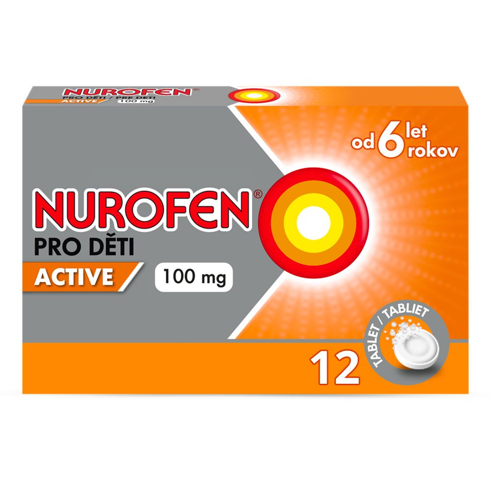 Nurofen pro děti Active 100 mg 12 tablet Nurofen