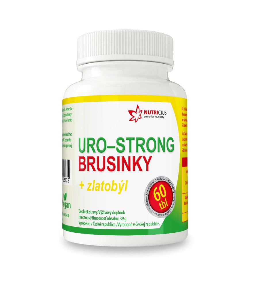 Nutricius Uro-strong brusinky + zlatobýl 60 tablet Nutricius