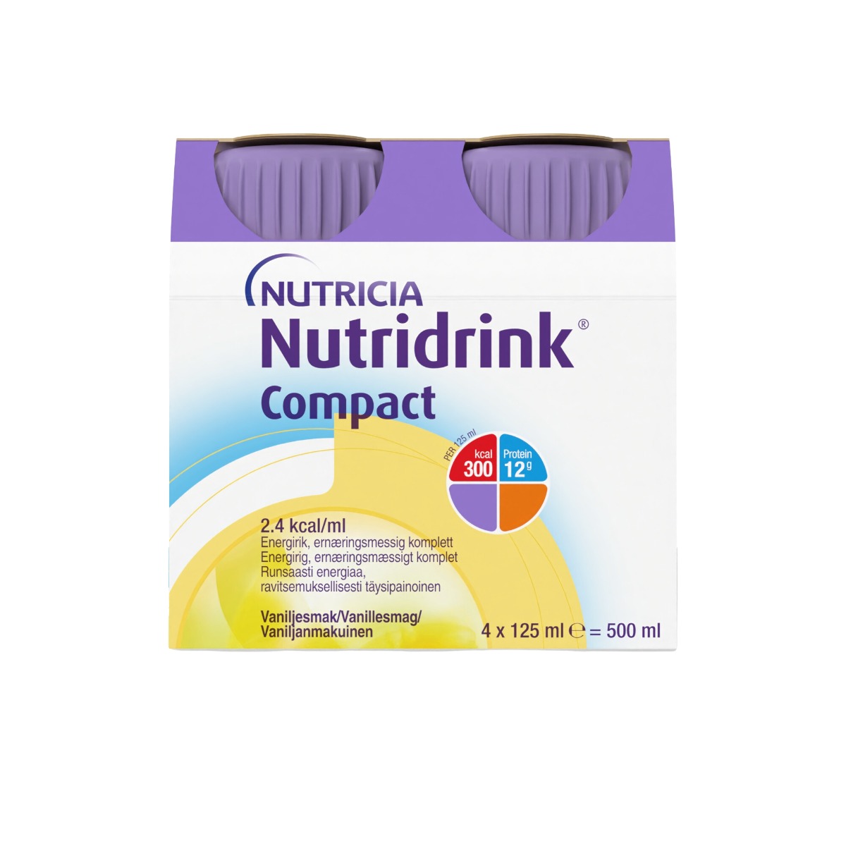 Nutridrink Compact s příchutí vanilkovou 4x125 ml Nutridrink