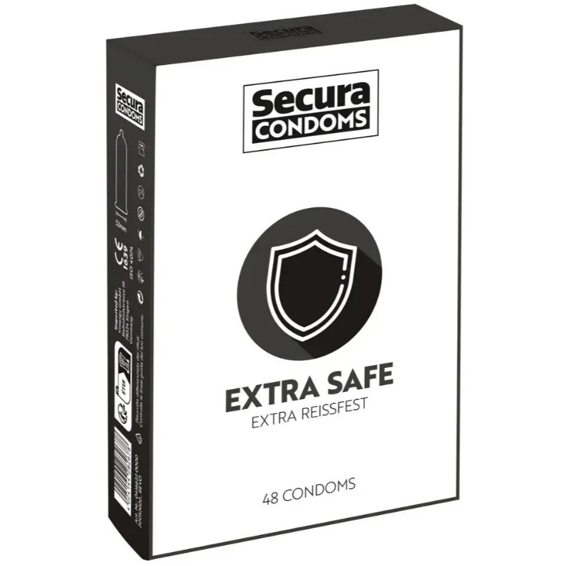 Secura Extra Safe – zesílené kondomy (48 ks) Secura