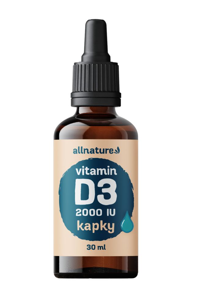 Allnature Vitamin D3 Forte 2000 IU kapky 30 ml Allnature