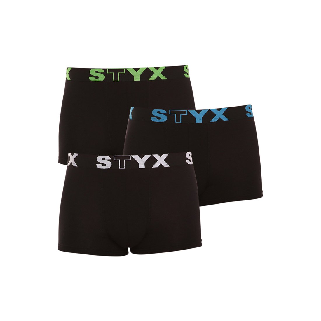 Styx 3PACK pánské boxerky sportovní guma vícebarevné (G9606162) L Styx