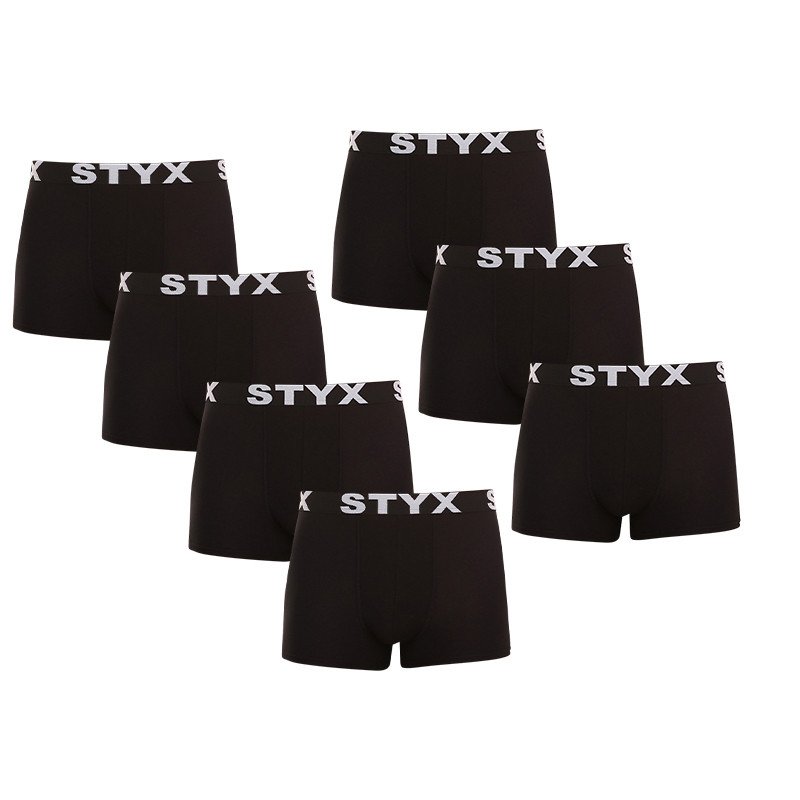 Styx 7PACK pánské boxerky sportovní guma černé (7G960) XXL Styx