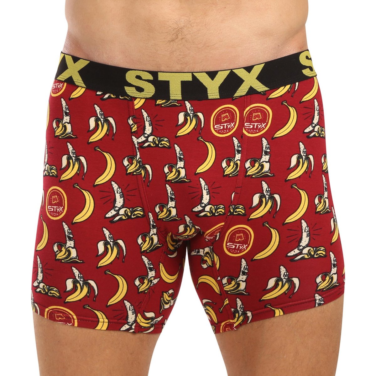 Styx Pánské boxerky long art sportovní guma banány (UN1359) XXL Styx